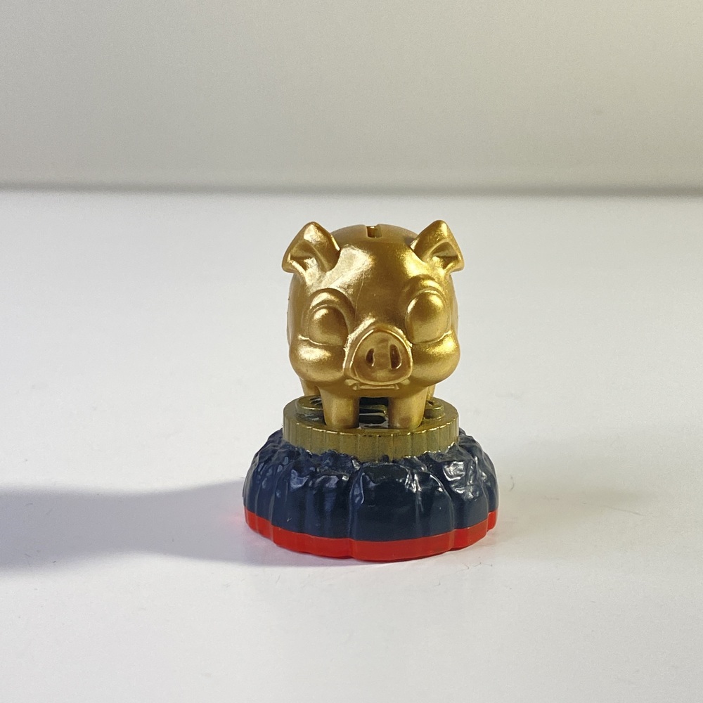 Activision Skylanders Gold Pig Piggy Bank Figure With Dark Base